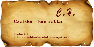 Czelder Henrietta névjegykártya