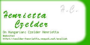 henrietta czelder business card